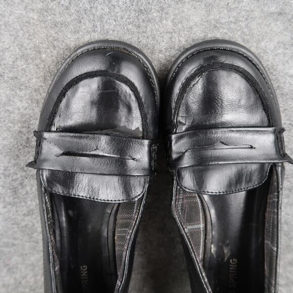 Call It Spring Shoes Womens 7 Penny Loafers Casual Classic Black Slip On Moc Toe - Picture 8 of 12